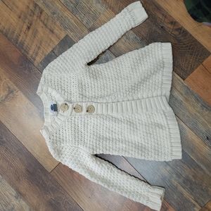 Old Navy Off-white Knit Swing Cardigan, Size 18-24 Months
